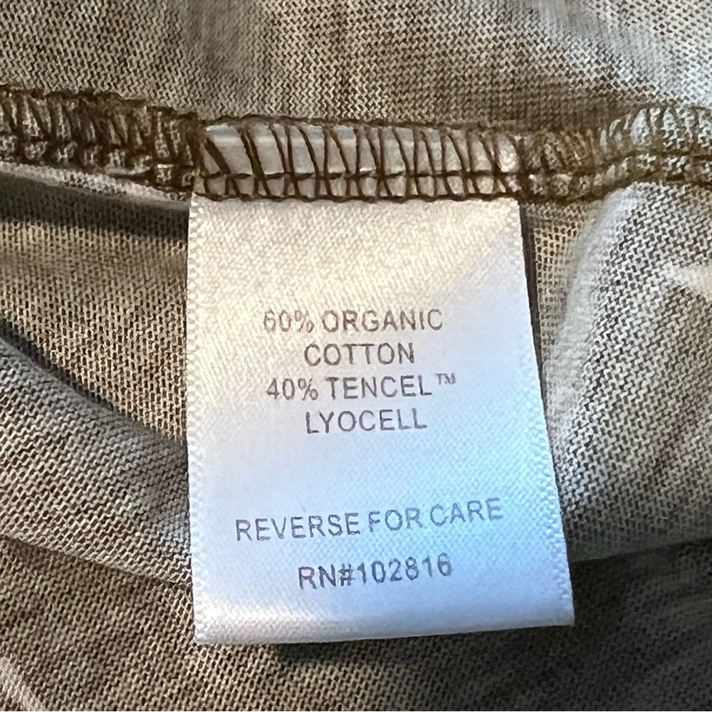 Garnet Hill Easy Cap-Sleeve Knit Maxi Dress, organic, moss-green, size L, NWOT - Picture 12 of 13